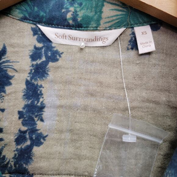 SOFT SURROUNDINGS VERDURE TEXTURED TUNIC TOP, SIZE XS - Picture 3 of 6